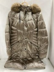 MADELEINE QUILTED JACKET IN COLOUR CAPPUCCINO 600250- SIZE 8- RRP £310