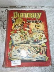 3 X ASSORTED VINTAGE COLLECTABLE BOOKS TO INCLUDE BUTTERFLY 1939