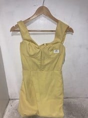 LAVISH ALICE FRONT SPLIT MIDI DRESS YELLOW SIZE 8