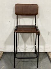 NKUKU UKARI COUNTER CHAIR IN CHOCOLATE BROWN - RRP £325