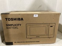 TOSHIBA MICROWAVE OVEN - STAINLESS STEEL - MODEL NO. ML-EM23P