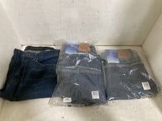 3 X ASSORTED ADULT JEANS TO INCLUDE LEVI'S 511 SLIM SIZE W33 L32