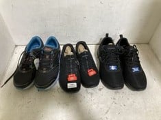 3 X ASSORTED TRAINERS TO INCLUDE SKECHERSSUMMITS TRAINERS IN BLACK SIZE 5