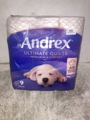 9 X ASSORTED TOILET ROLLS TO INCLUDE ANDREX ULTIMATE QUILTS