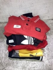 7 X ASSORTED CHILDRENS CLOTHING TO INCLUDE STONE ISLAND POLO SHIRT IN RED AGE 2 YEARS