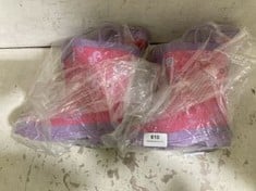 2 X CHILDRENS REGATTA WELLINGTONS BOOTS IN PINK SIZE 11