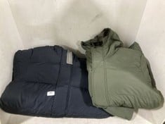 2 X ASSORTED ADULTS COATS TO INCLUDE FRENCH CONNECTION LONGLINE COAT IN BLUE SIZE M