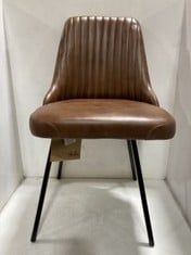 NKUKU HARSHA LEATHER DINING CHAIR IN CHOCOLATE BROWN - RRP £325