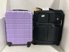 2 X ASSORTED SUITCASES TO INCLUDE AEROLITE SMALL SUITCASE IN BLACK