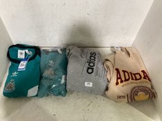 4 X ASSORTED ADULTS CLOTHING TO INCLUDE ADIDAS JUMPER IN GREY SIZE M