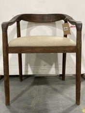 NKUKU ACACIA UPHOLSTERED DINING CHAIR - RRP £260