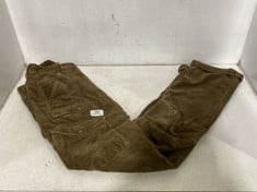 ADULTS RALPH LAUREN CORDED CARGO TROUSERS IN BROWN SIZE 2