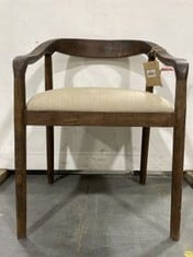 NKUKU ACACIA UPHOLSTERED DINING CHAIR - RRP £260