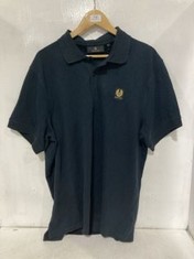 MENS BELSTAFF POLO SHIRT IN BLACK 2XL