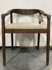 NKUKU ACACIA UPHOLSTERED DINING CHAIR - RRP £260