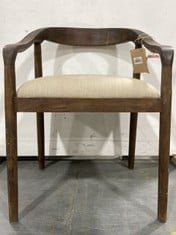 NKUKU ACACIA UPHOLSTERED DINING CHAIR - RRP £260