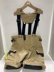 BALLYCLARE SALOPETTES FIRE PROTECTIVE TROUSERS TAN / HIGH VIS YELLOW - SIZE M