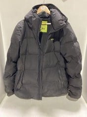 SUPERDRY SPORT HOODED PUFFER JACKET BLACK - SIZE XL