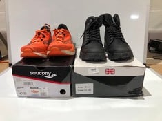 SAUCONY ENDORPHIN SPEED 4 RUNNING SHOES - SIZE 9 TO INCLUDE RONSHOES ARMOR BOOTS BLACK - SIZE 42