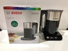 BOSCH STYLINE 1.5L 3000W KETTLE BLACK TWK8633GB