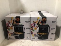 2 X MASTERCHEF 4.5L DIGITAL AIR FRYER BLACK