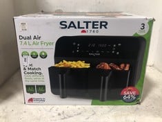 SALTER 7.4L DUAL AIR AIR FRYER BLACK EK4750