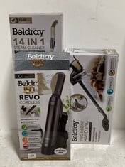 3 X ASSORTED ITEMS TO INCLUDE BELDRAY TITANIUM EDITION 2-IN-1 HAND VACUUM CLEANER