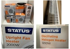 6 X ASSORTED ITEMS TO INCLUDE STATUS OSCILLATING HALOGEN HEATER 1200W