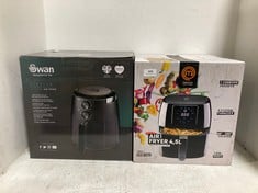 MASTERCHEF 4.5L DIGITAL AIR FRYER BLACK TO INCLUDE SWAN STEALTH 4.7L AIR FRYER