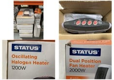 6 X ASSORTED ITEMS TO INCLUDE STATUS OSCILLATING HALOGEN HEATER 1200W