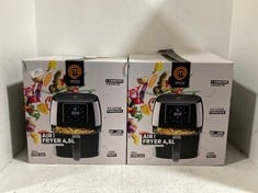 2 X MASTERCHEF 4.5L DIGITAL AIR FRYER BLACK