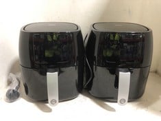 2 X MASTERCHEF 4.5L DIGITAL AIR FRYER BLACK