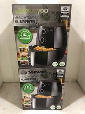 2 X DAEWOO HEALTHY LIVING 4L AIR FRYER