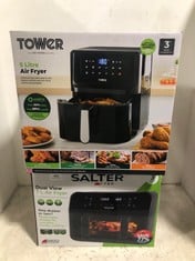 TOWER 5 L AIR FRYER TO INCLUDE SALTER DUAL VIEW 7 L AIR FRYER