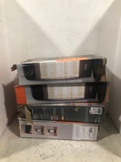 4 X ASSORTED ITEMS TO INCLUDE STATUS 1200W OSCILLATING HALOGEN HEATER