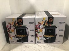 2 X MASTERCHEF 4.5L DIGITAL AIR FRYER BLACK