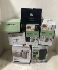 7 X ASSORTED ITEMS TO INCLUDE PROGRESS 1.7L KETTLE BLACK