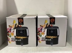 2 X MASTERCHEF 4.5L DIGITAL AIR FRYER BLACK