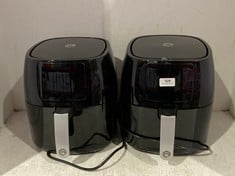 2 X MASTERCHEF 4.5L DIGITAL AIR FRYER BLACK