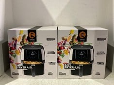 2 X MASTERCHEF 4.5L DIGITAL AIR FRYER BLACK