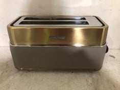 2 X MORPHY RICHARDS SIGNATURE OPULENT 2 LONG SLOT 4 SLICE TOASTER GOLD