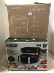 TOWER VORTX 9L DUAL BASKET AIR FRYER AND COSORI PRO AIR FRYER BLACK