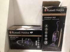 RUSSELL HOBBS ATHENAÂ² PET UPRIGHT VACUUM CLEANER RHUV5601 AND RUSSELL HOBBS ATLASÂ² CYLINDER BAGLESS VACUUM CLEANER RHCV3601