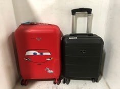 JOUMMA DISNEY PIXAR CARS 4 WHEEL SUITCASE TO INCLUDE LUGG BLACK 4 WHEEL SUITCASE