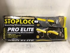 STOPLOCK PRO MAXIMUM SECURITY STEERING WHEEL IMMOBILISER TO INCLUDE STOPLOCK PRO ELITE PREMIUM STEERING WHEEL IMMOBILISER