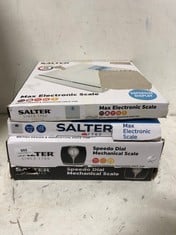 4 X ASSORTED ITEMS TO INCLUDE SALTER SPEEDO DIAL MECHANICAL SCALE