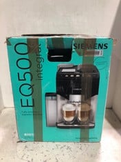 SIEMENS EQ500 FULLY AUTOMATIC COFFEE MACHINE SILVER/PIANO BLACK TQ513GB1 - RRP £629