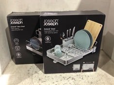 JOSEPH JOSEPH EXTEND MAX STEEL HIGH-CAPACITY EXPANDING DISH RACK TO INCLUDE JOSEPH JOSEPH EXTEND STEEL EXPANDABLE DISH RACK WITH DRAINING SPOUT