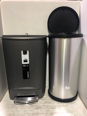 SIMPLEHUMAN 50L PEDAL BIN GREY TO INCLUDE CURVER KITCHEN BIN