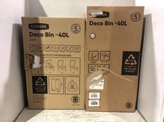 2 X CURVER DECO BIN 40L